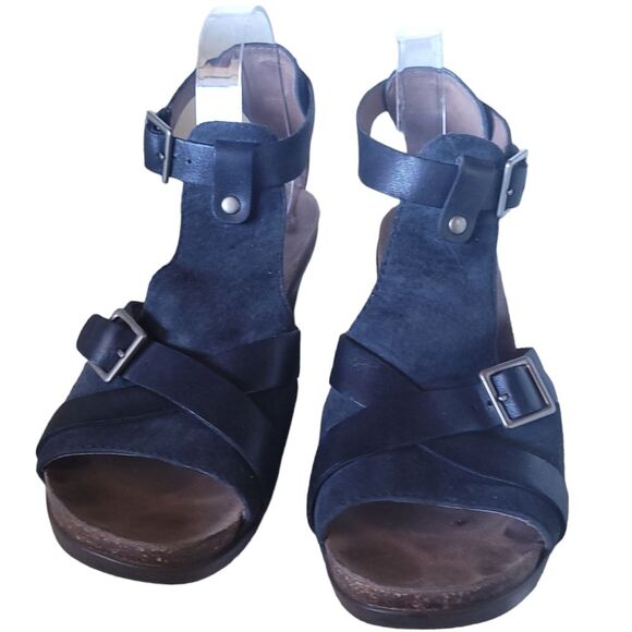 Dansko Shoes - Dansko Dominique Block Heel Sandals Black Leather Size 41 /11US